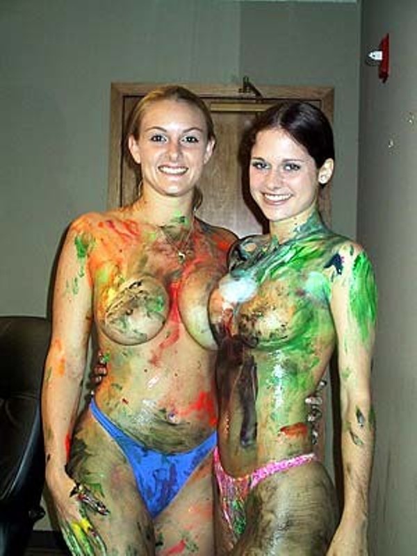 Teen body paint fuck